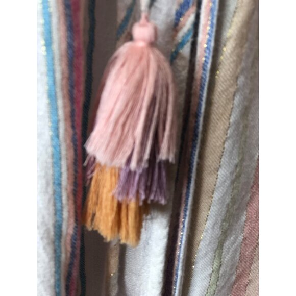 Altar'd State Swim Cover Up Size Small Drawstring Tassel Pastel Metallic Poolsid - Picture 3 of 7